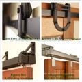 Black powder coated sliding barn doors hardware